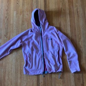 North face women’s fleece windwall jacket w/ hood
